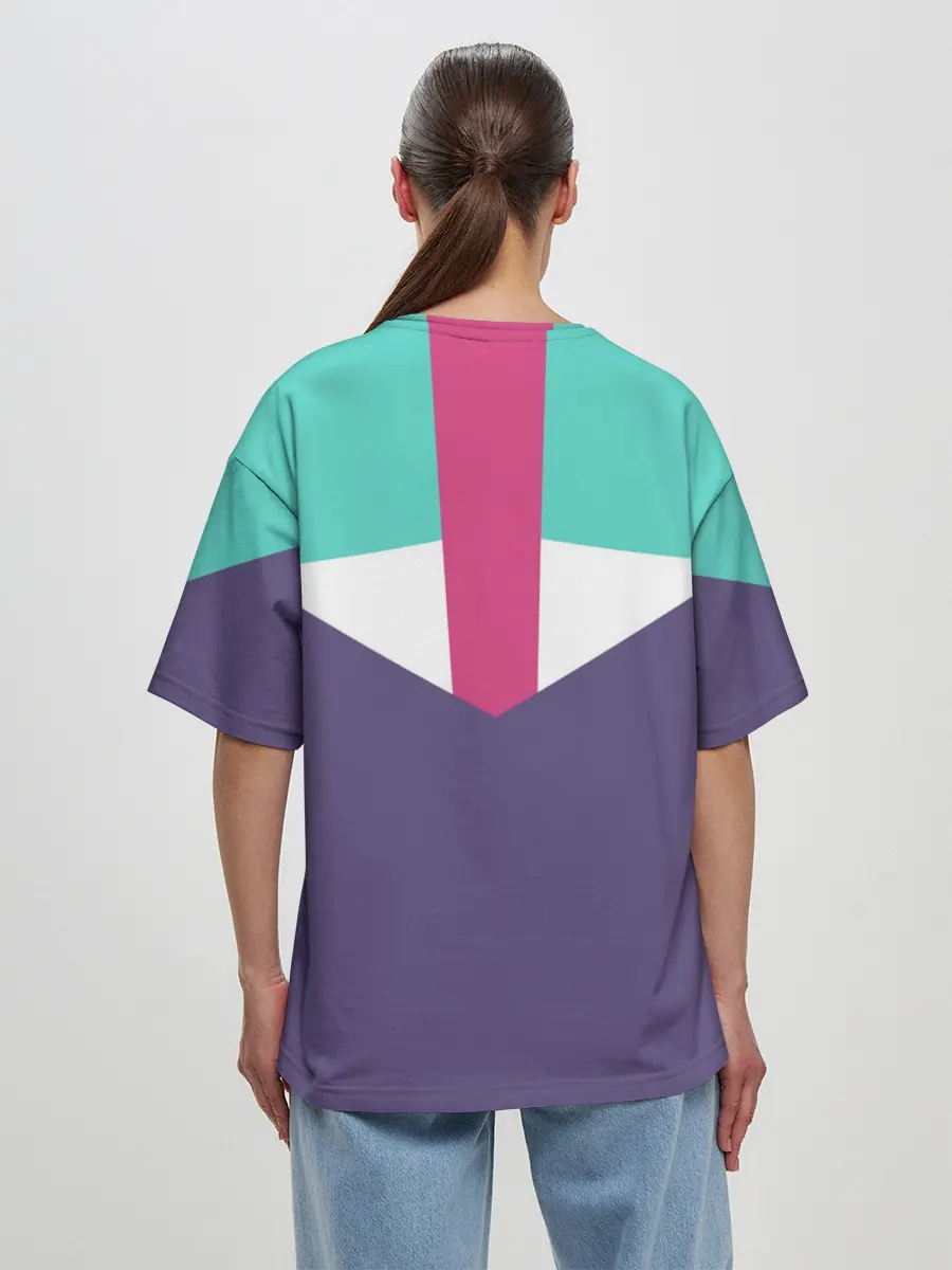 Женская футболка оверсайз / Стиль 90 х