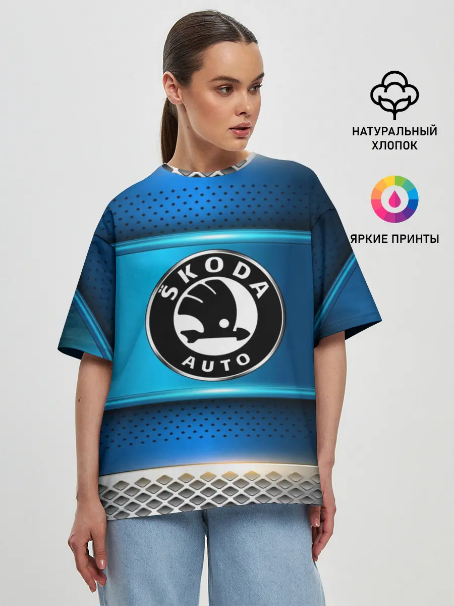 Женская футболка оверсайз / SKODA sport collection