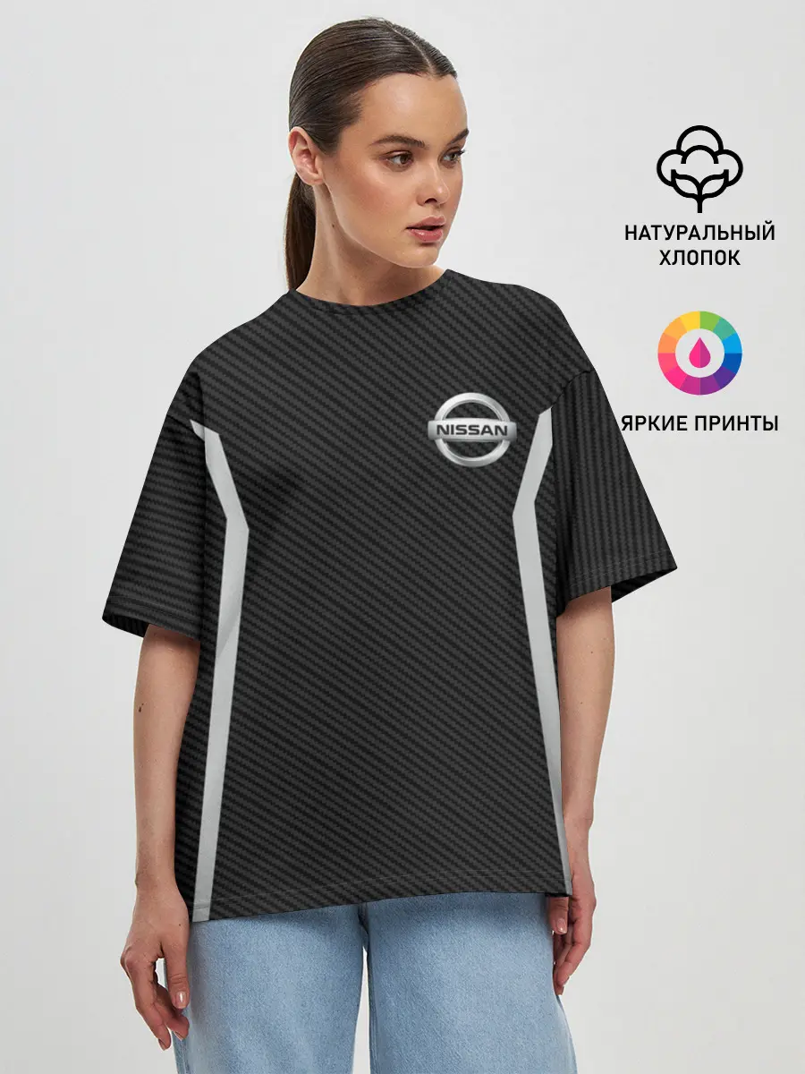 Женская футболка оверсайз / NISSAN SPORT