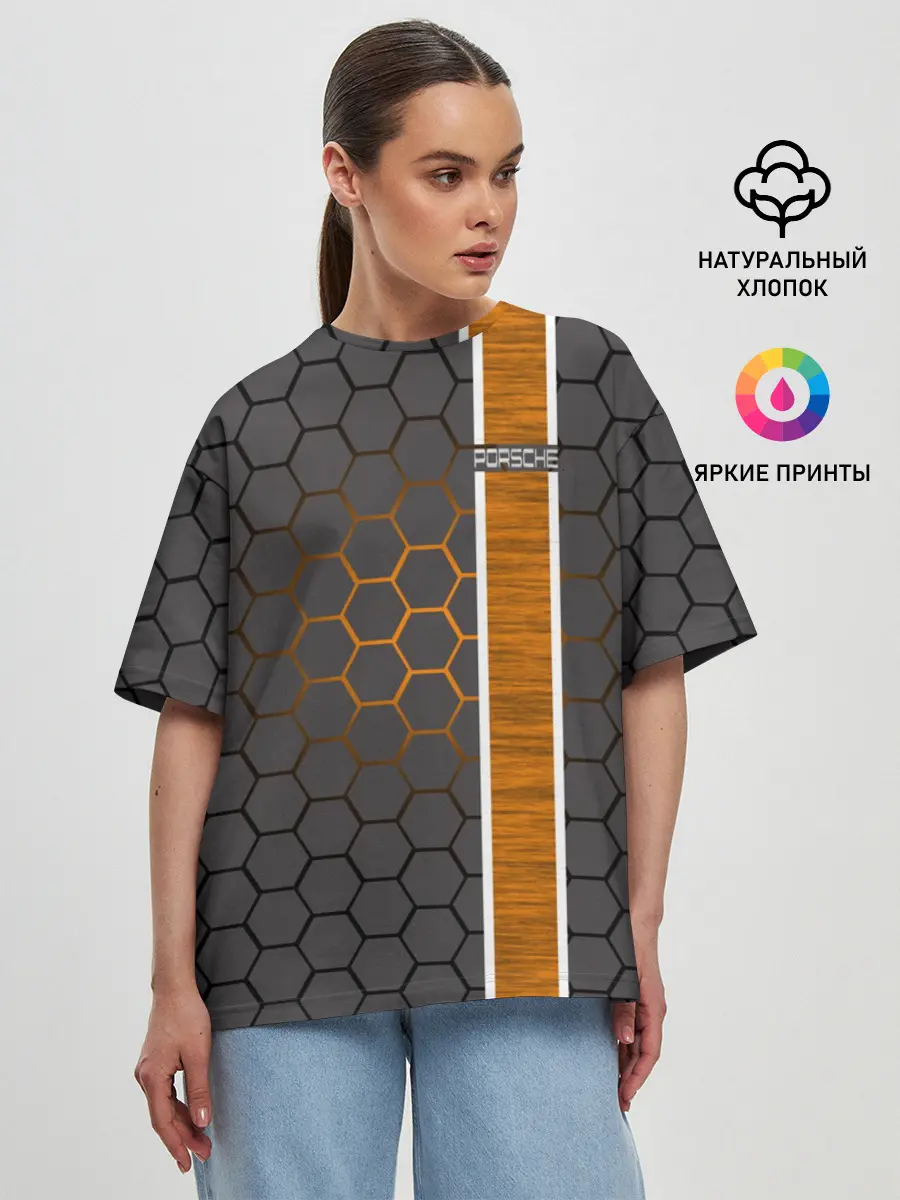 Женская футболка оверсайз / Porsche