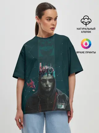 Женская футболка оверсайз / Mr. Robot