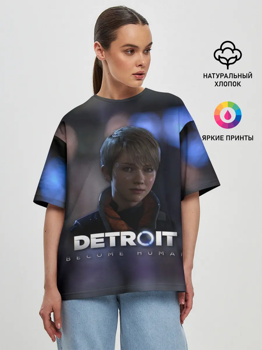 Женская футболка оверсайз / Detroit: Become Human - Kara