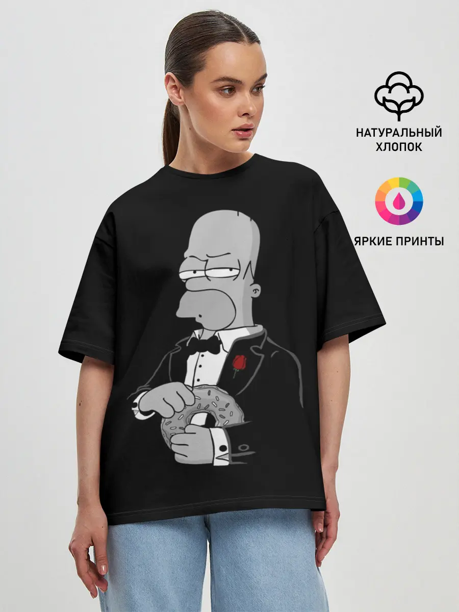 Женская футболка оверсайз / Гомер