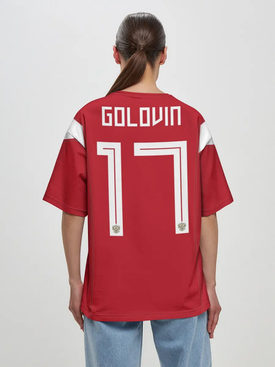 Женская футболка оверсайз / Головин ЧМ 2018