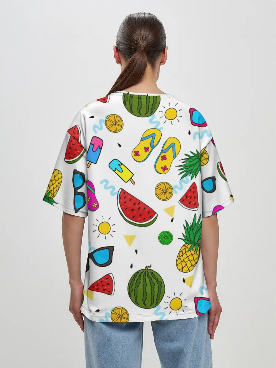 Женская футболка оверсайз / Летняя