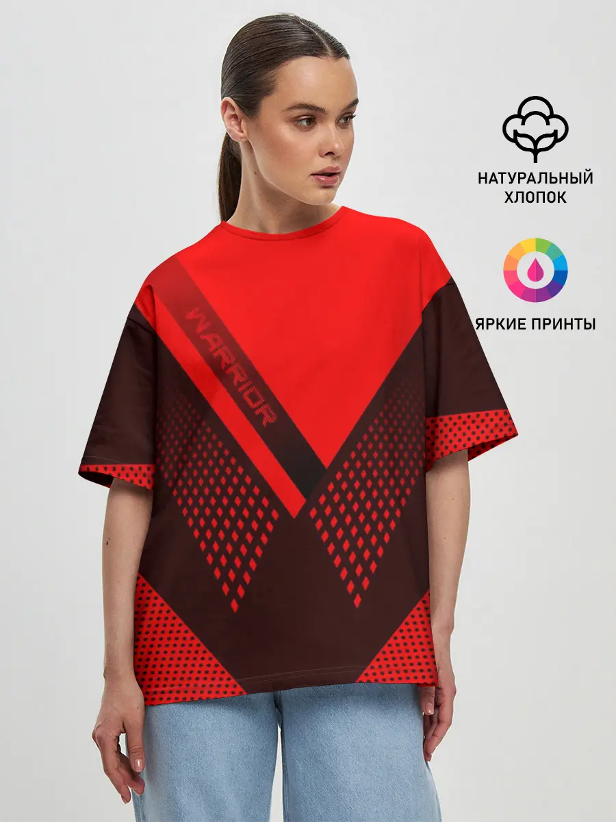 Женская футболка оверсайз / Warrior