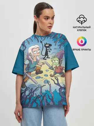Женская футболка оверсайз / Disenchantment