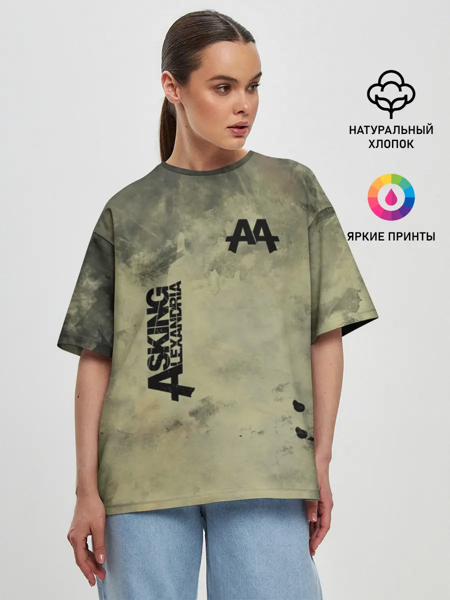 Женская футболка оверсайз / Asking Alexandria