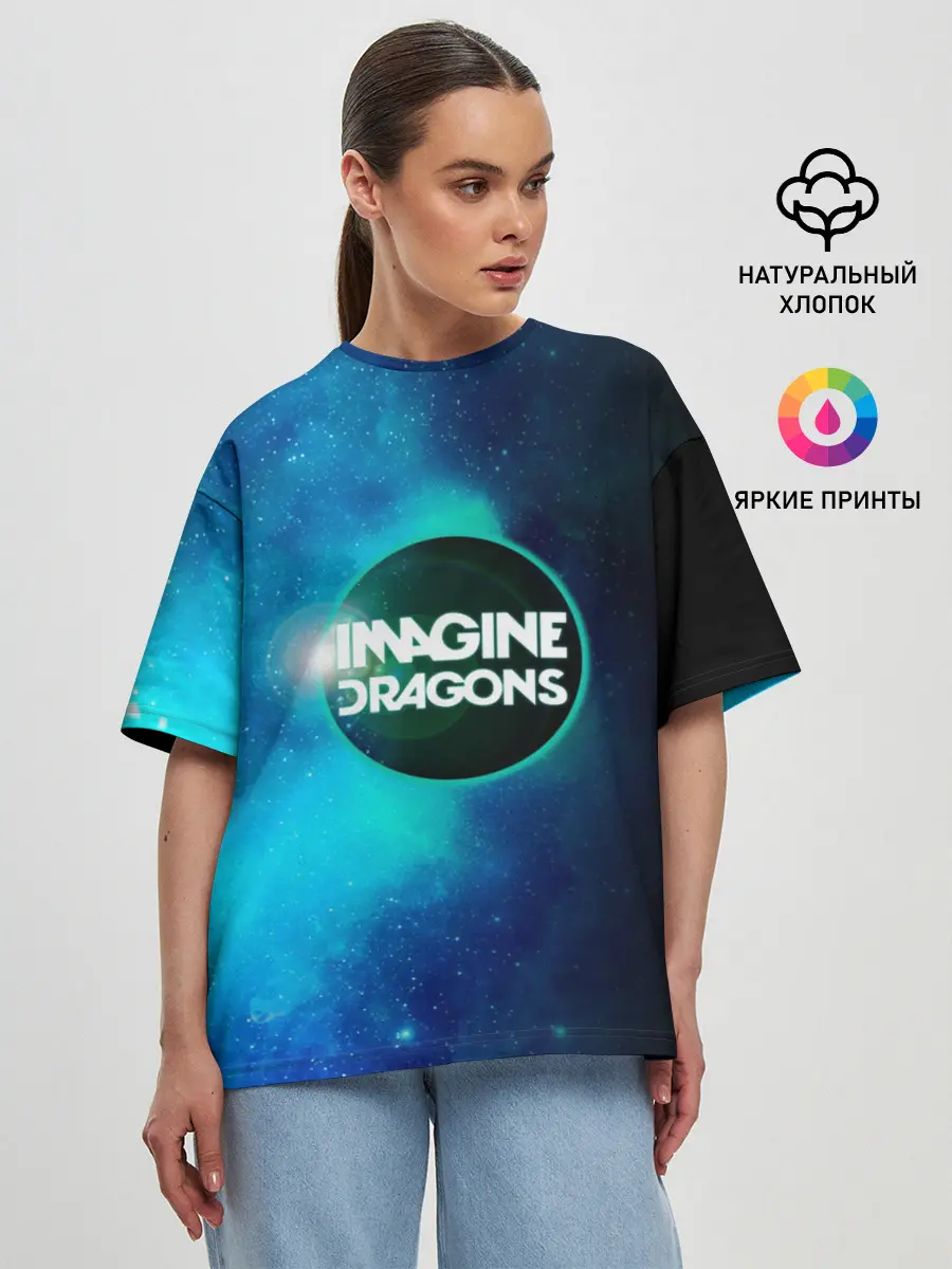 Женская футболка оверсайз / Imagine Dragons