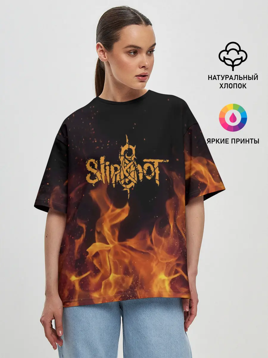 Женская футболка оверсайз / Slipknot