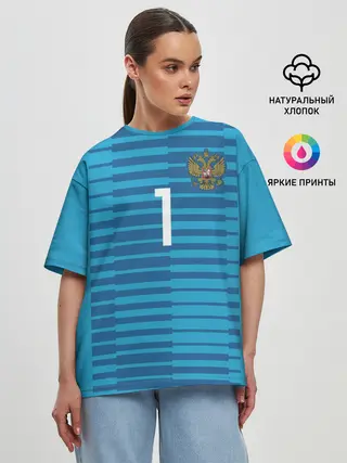 Женская футболка оверсайз / Акинфеев ЧМ 2018 #2