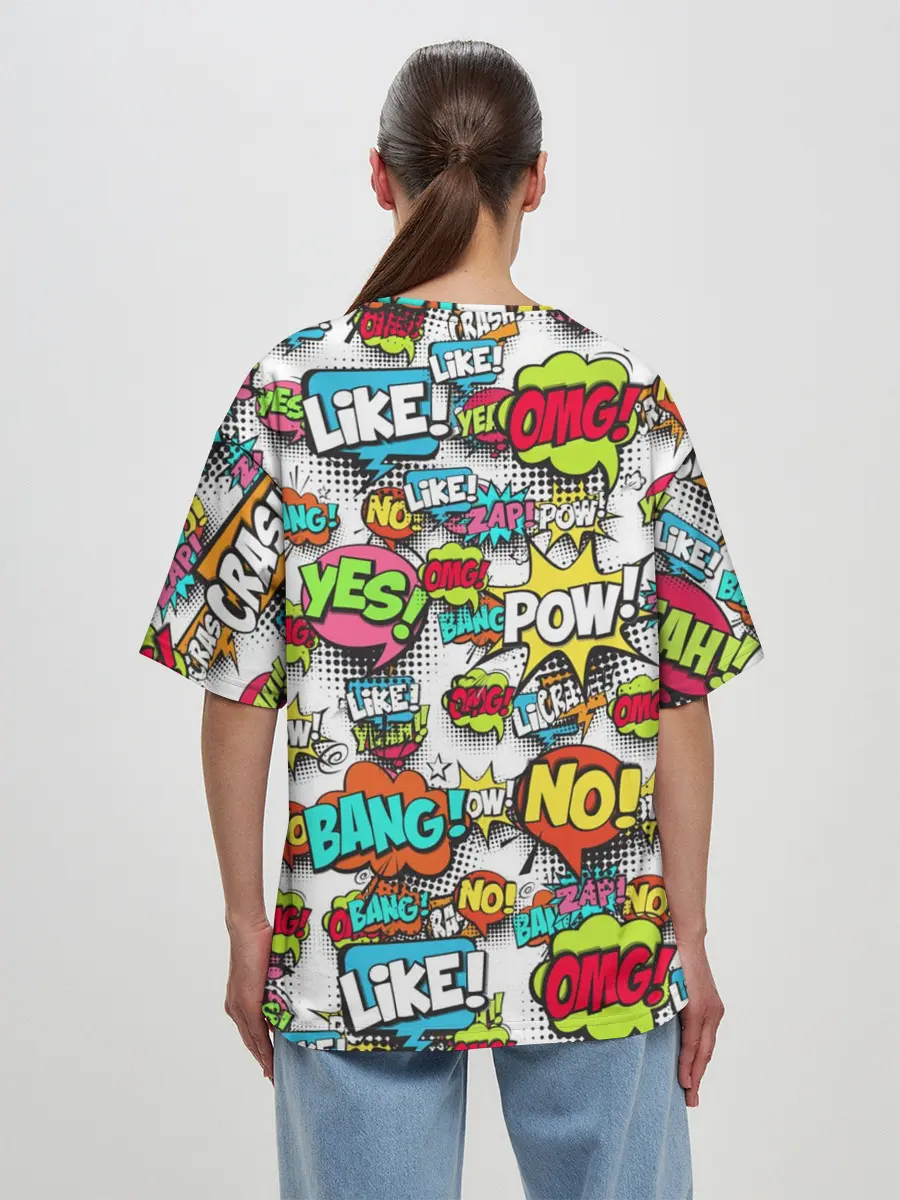 Женская футболка оверсайз / POP ART FASHION | ПОП АРТ