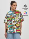 Женская футболка оверсайз / POP ART FASHION | ПОП АРТ