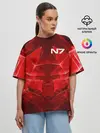 Женская футболка оверсайз / MASS EFFECT N7
