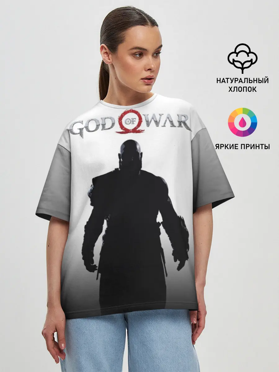 Женская футболка оверсайз / God of War 4 Кратос
