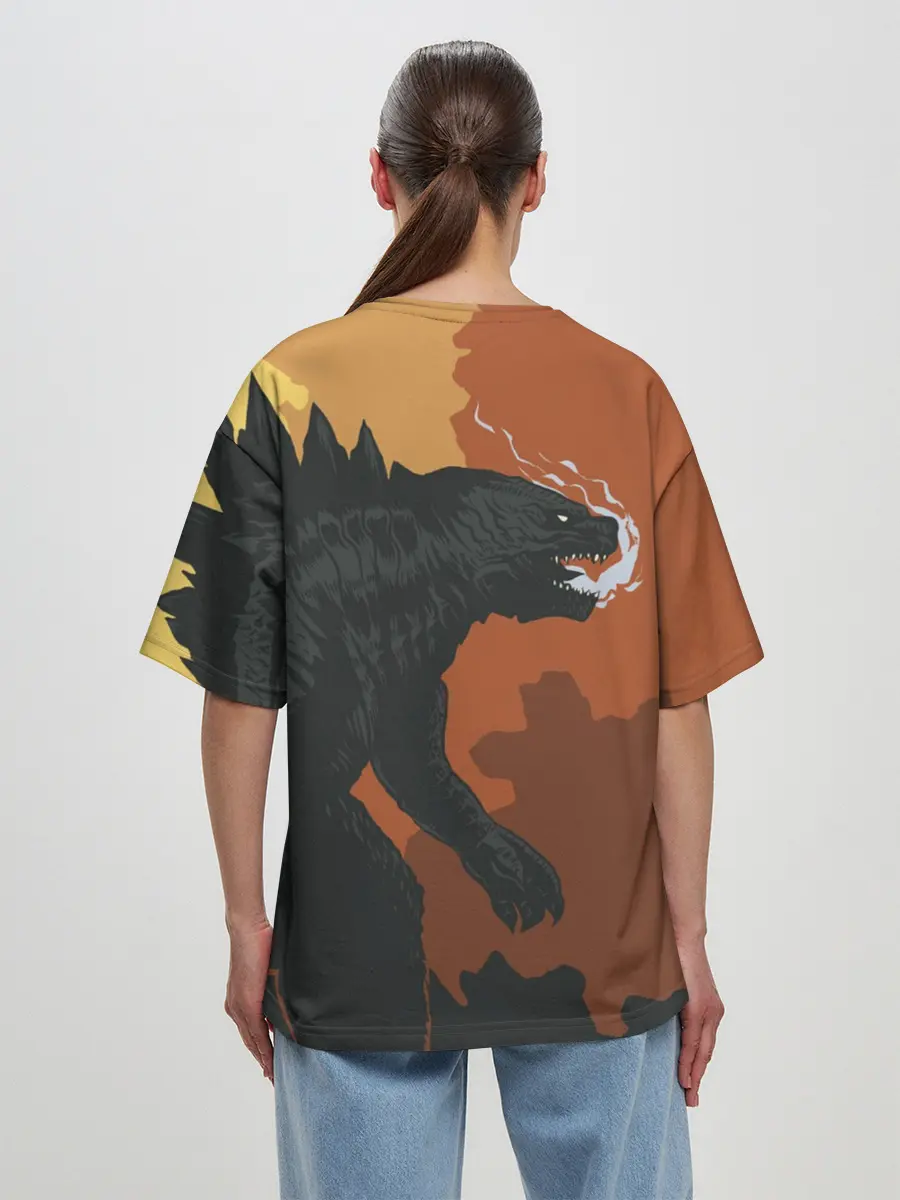 Женская футболка оверсайз / GODZILLA | ГОДЗИЛЛА