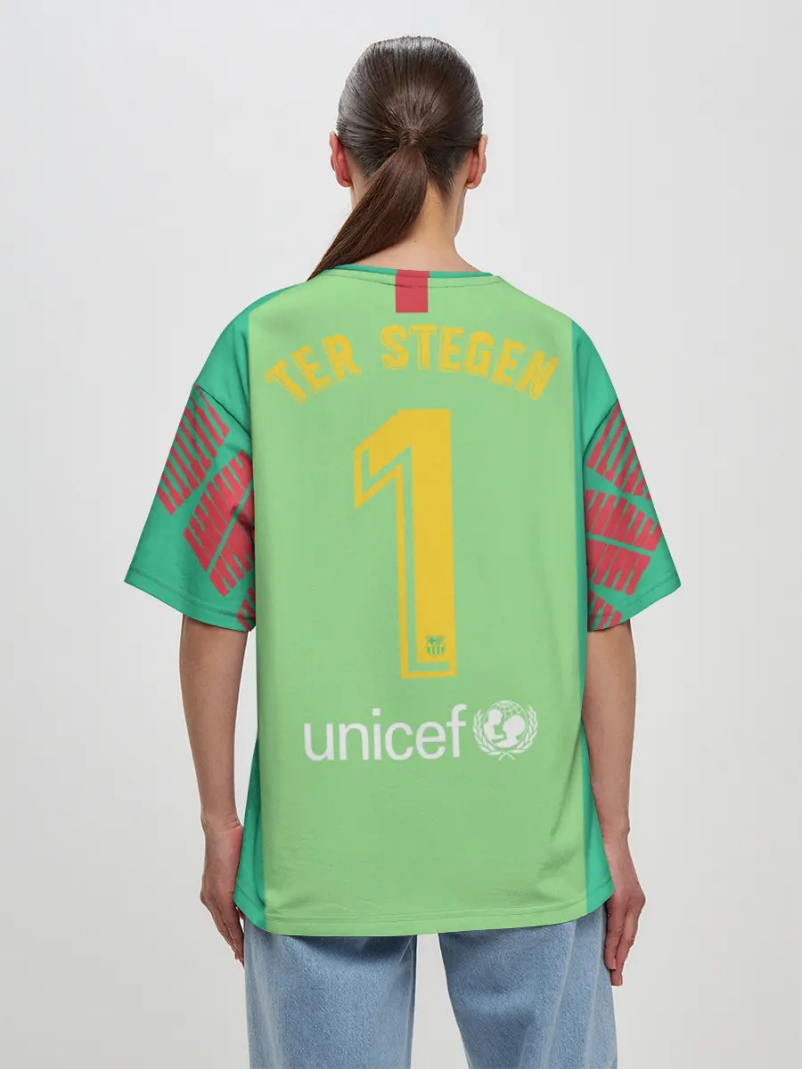 Женская футболка оверсайз / Ter Stegen home 18-19