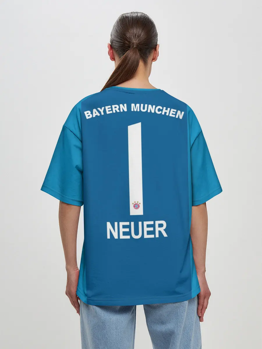 Женская футболка оверсайз / Neuer home 18-19