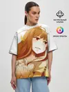 Женская футболка оверсайз / Волчица и пряности Холо