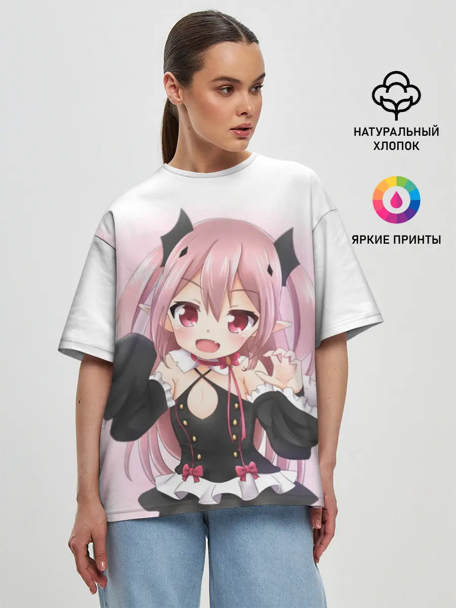 Женская футболка оверсайз / Милый вампир
