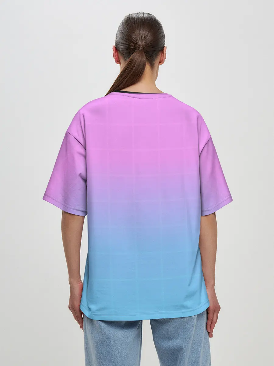 Женская футболка оверсайз / Anime girl with sword