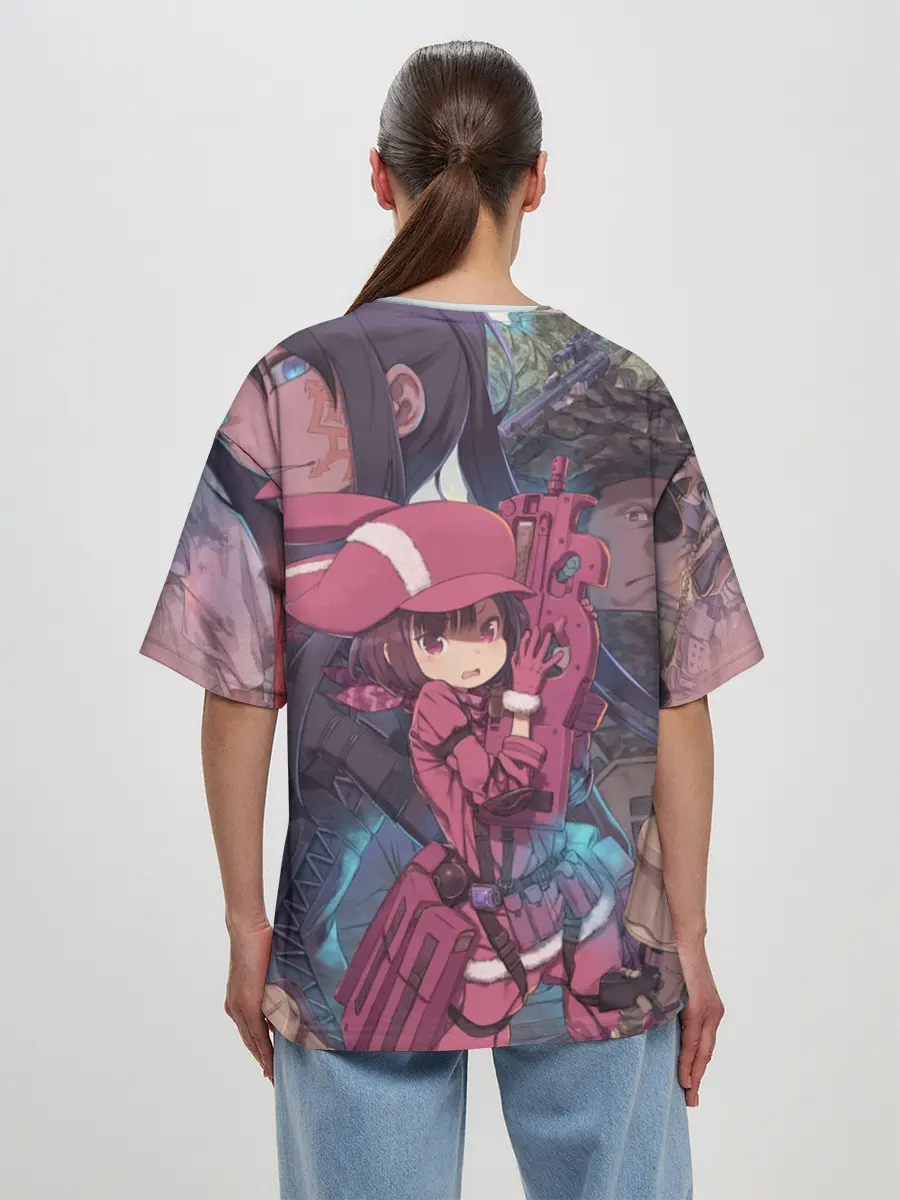 Женская футболка оверсайз / Призрачная пуля