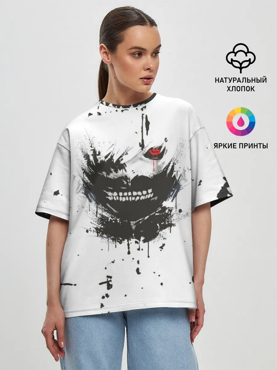 Женская футболка оверсайз / Kaneki Ken