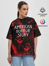 Женская футболка оверсайз / AMERICAN HORROR STORY