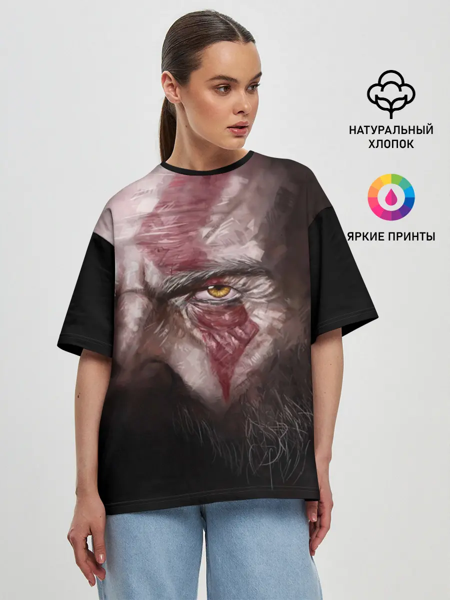 Женская футболка оверсайз / God of War