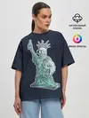 Женская футболка оверсайз / Статуя Сомнительной Свободы