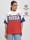 Женская футболка оверсайз / Team Russia