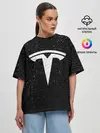 Женская футболка оверсайз / TESLA SPACE