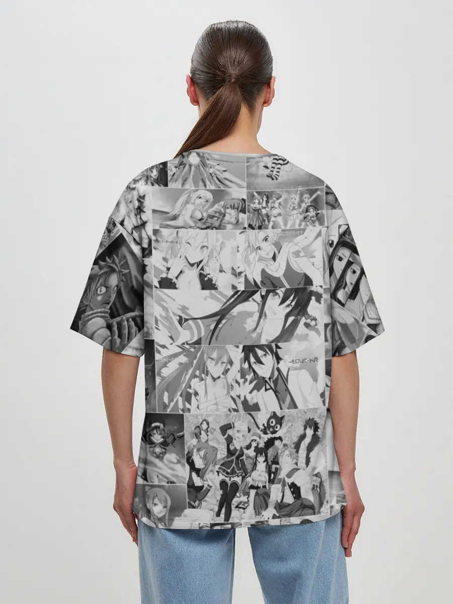 Женская футболка оверсайз / Все герои Фейри Тейл