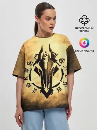 Женская футболка оверсайз / Darksiders LOGO