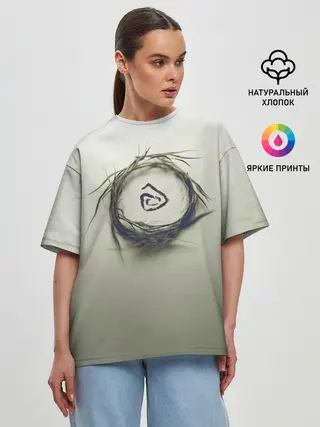 Женская футболка оверсайз / Настоящий Детектив Символ