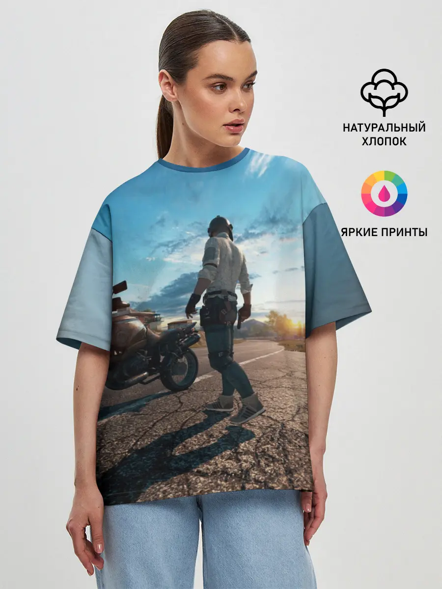 Женская футболка оверсайз / PUBG