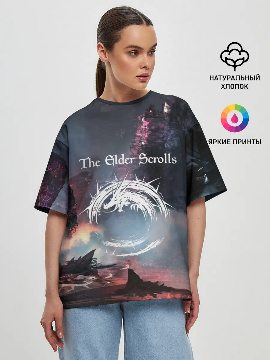 Женская футболка оверсайз / THE ELDER SCROLLS