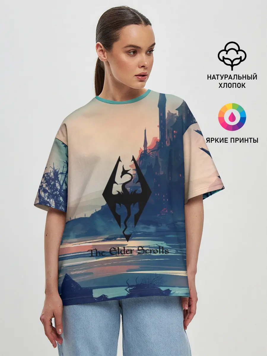 Женская футболка оверсайз / The Elder Scrolls
