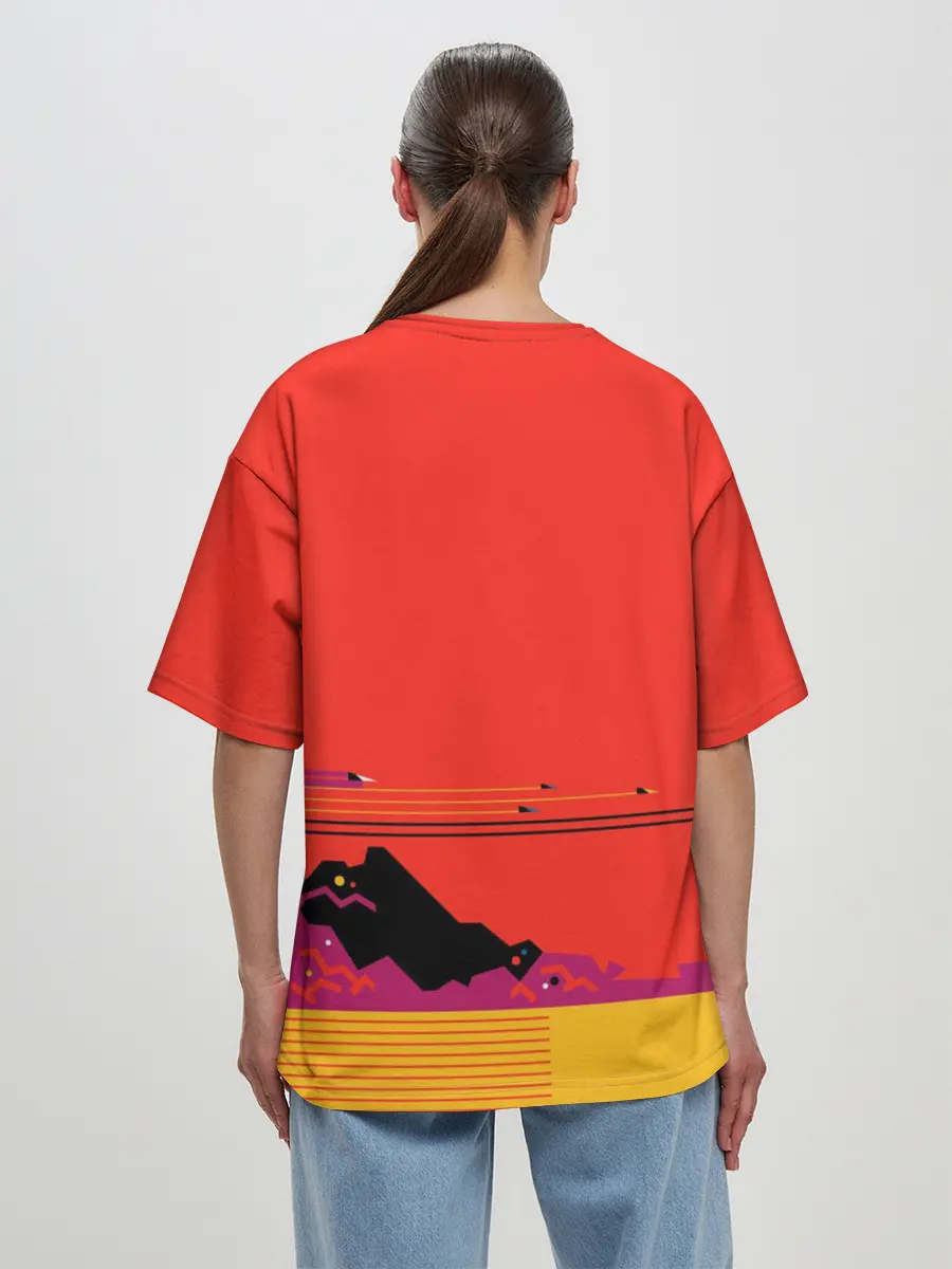 Женская футболка оверсайз / Марс