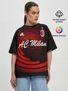 Женская футболка оверсайз / AC Milan