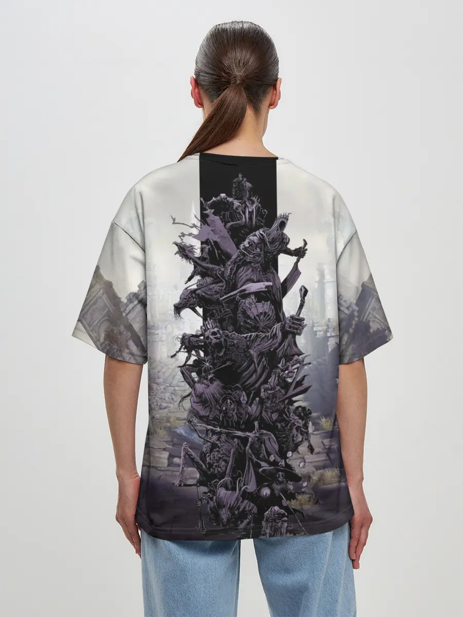 Женская футболка оверсайз / Dark Souls Boss Collaboration