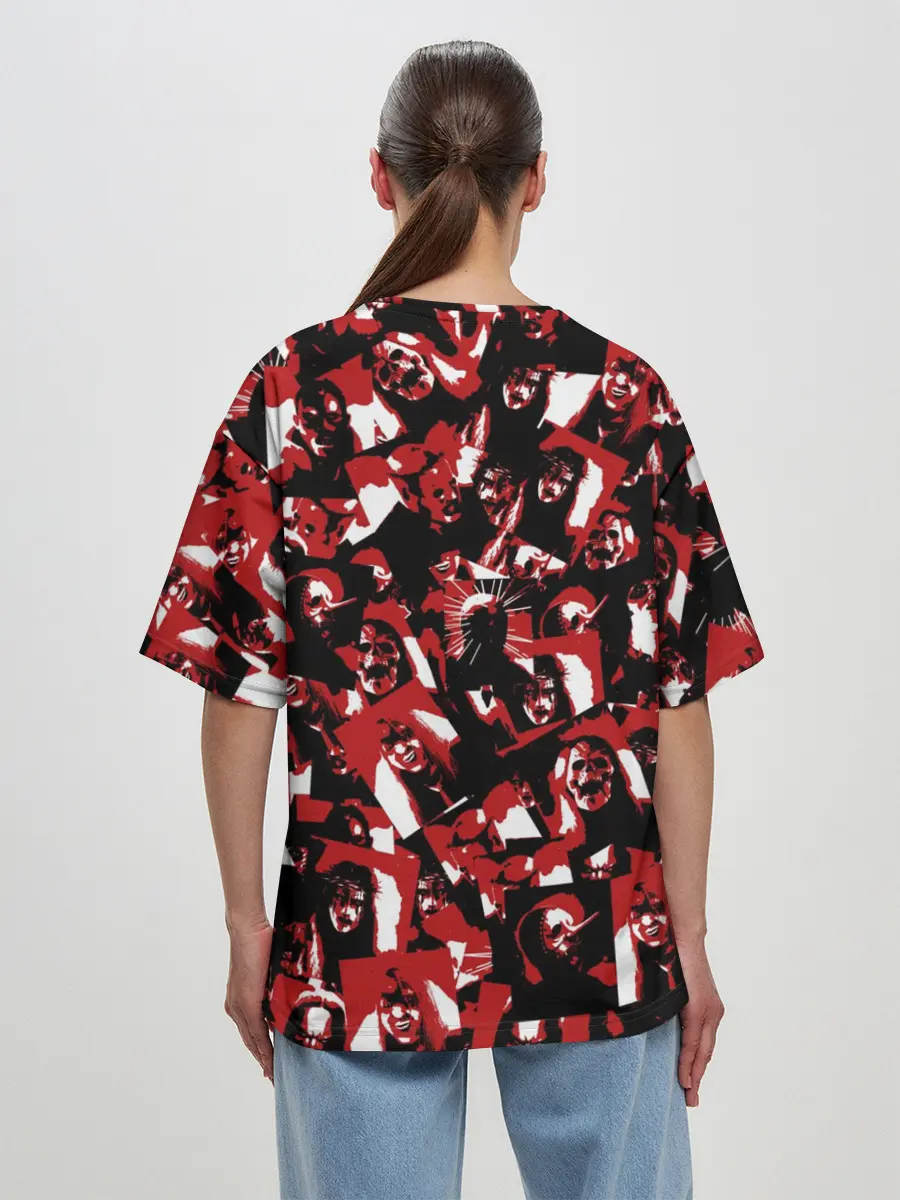 Женская футболка оверсайз / SlipKnot камуфляж