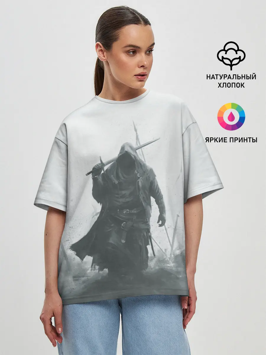 Женская футболка оверсайз / После боя