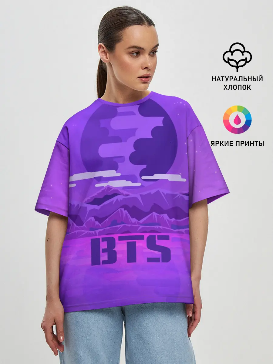 Женская футболка оверсайз / BTS BAND
