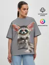 Женская футболка оверсайз / Зверушка