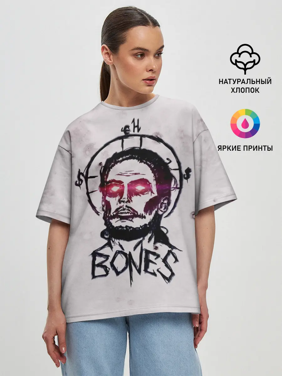 Женская футболка оверсайз / BONES Sesh Team