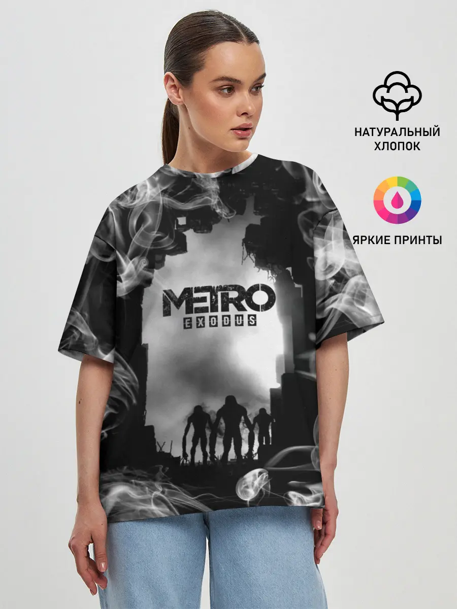 Женская футболка оверсайз / Metro Exodus