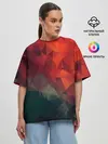 Женская футболка оверсайз / Краски Абстракт