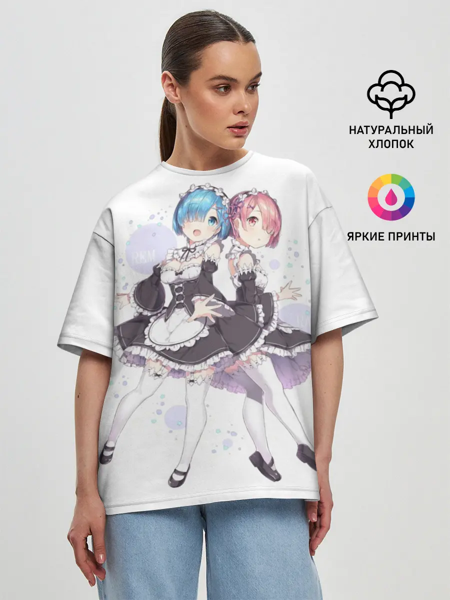 Женская футболка оверсайз / Re Zero