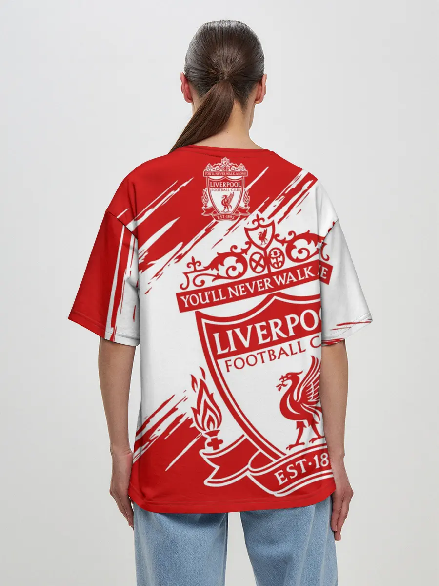 Женская футболка оверсайз / Ливерпуль